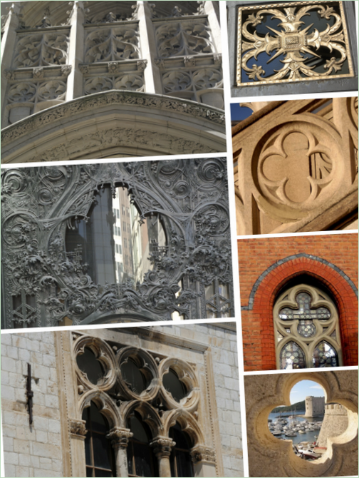 Jolie dentelle sur les fenêtres en architecture