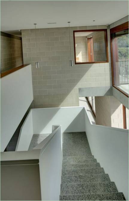 L'escalier de la maison de campagne Block House en Australie