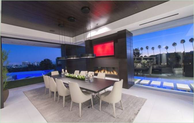 Salle à manger Laurel Way par Whipple Russell Architects en Californie