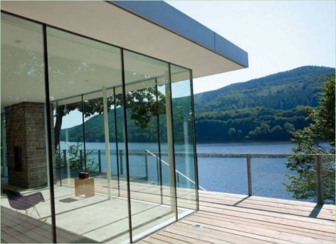 Façade en verre d'une résidence