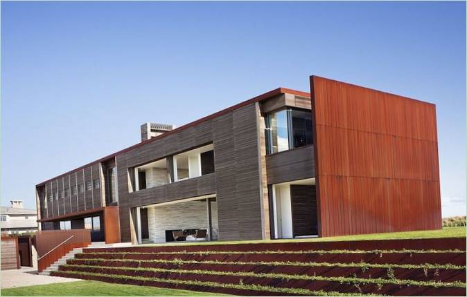 Maison moderne de Sagaponack avec vue sur l'océan