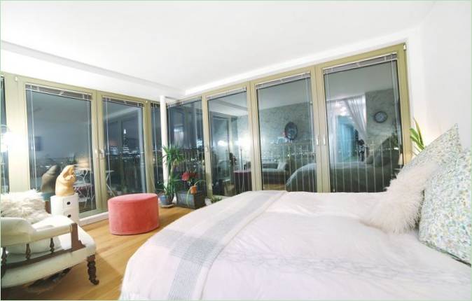 Aménagement intérieur d'une chambre dans l'appartement TUNNEL WHARF à Londres
