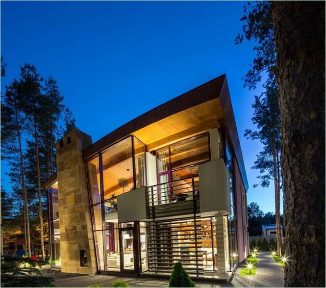 La conception d'une villa moderne Estebania en Estonie