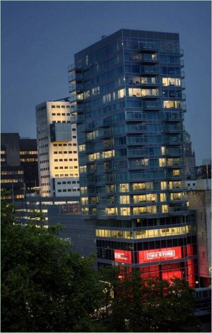 La tour résidentielle en verre B' à Rotterdam, Pays-Bas
