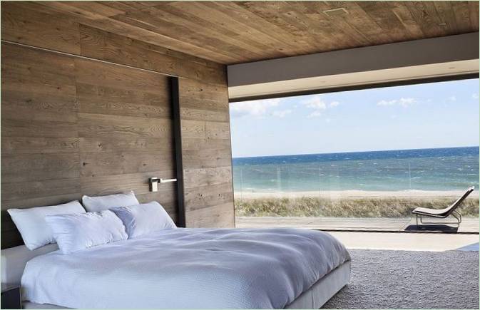 Chambre à coucher moderne avec garnitures en bois