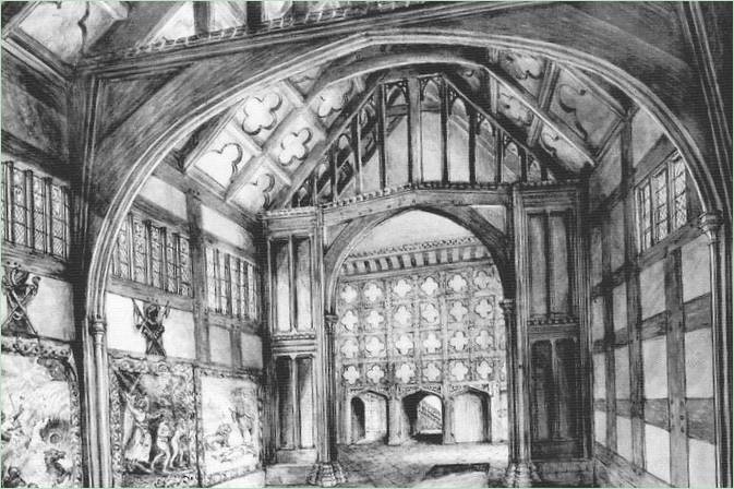 Décoration intérieure du temple avec de la dentelle