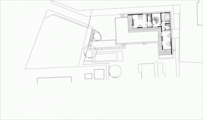 Plan de la maison de campagne Villa S en Autriche