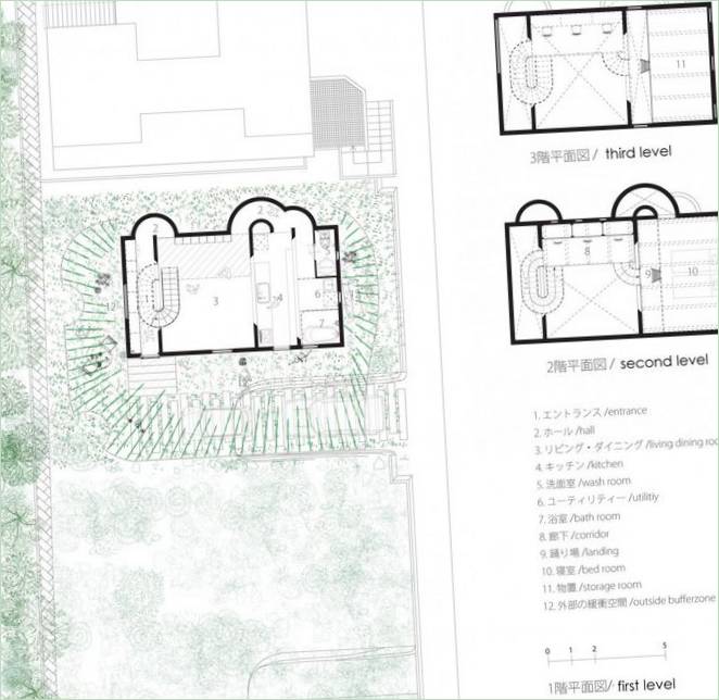 Plan d'étage de la maison Case mansion