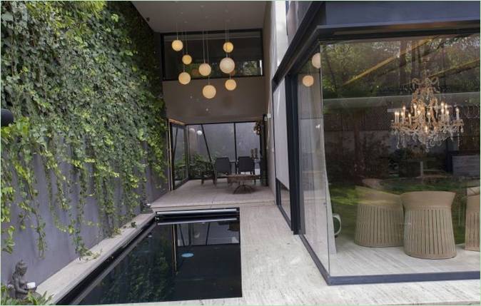 Piscine de la maison de campagne de luxe Casa Lomas II au Mexique