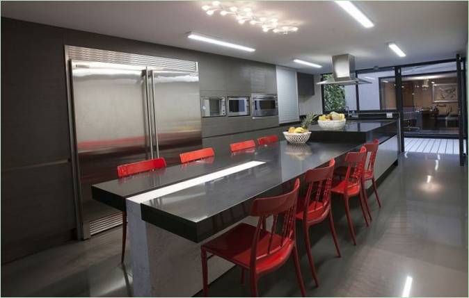La cuisine de la maison de campagne de luxe Casa Lomas II au Mexique
