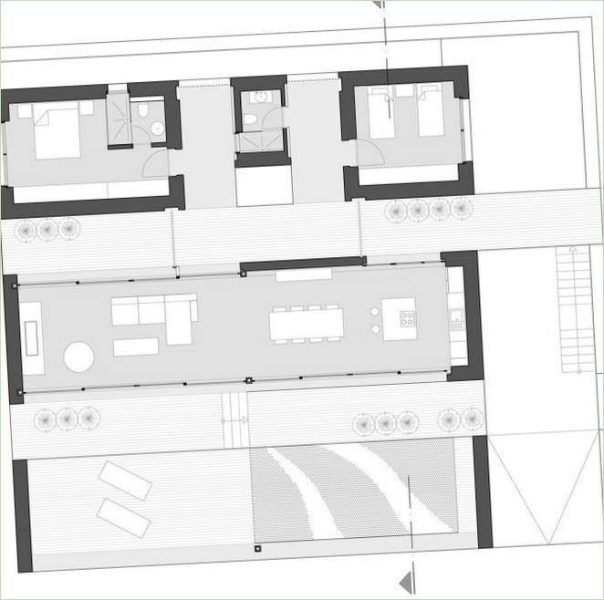 Plan d'étage de Gumus Su Villas par Cirakoglu Architects