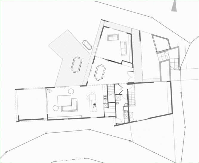 Plans d'une maison sur un lac en Nouvelle-Zélande