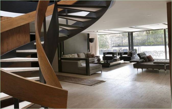 Salon de la Casa Lomas II, maison de campagne de luxe au Mexique