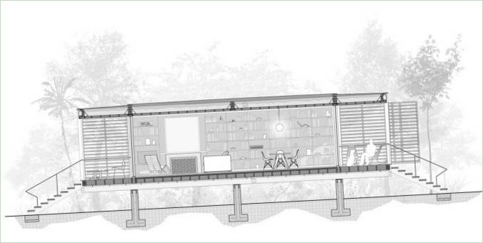 Plan de la maison Brillhart par Brillhart Architecture