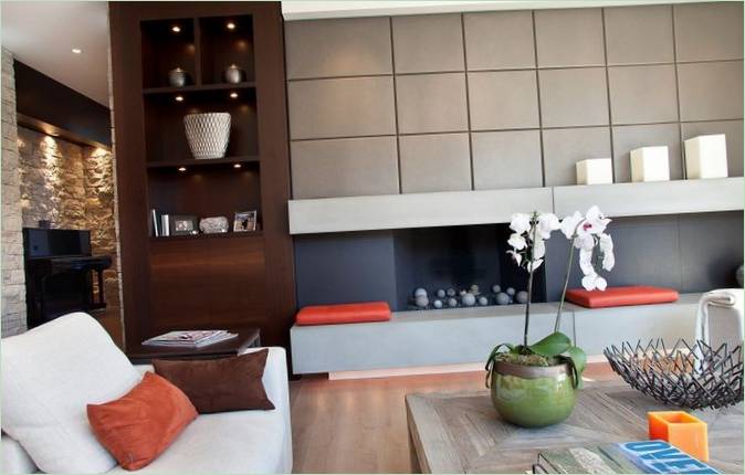 Aménagement intérieur d'un salon d'hôtes