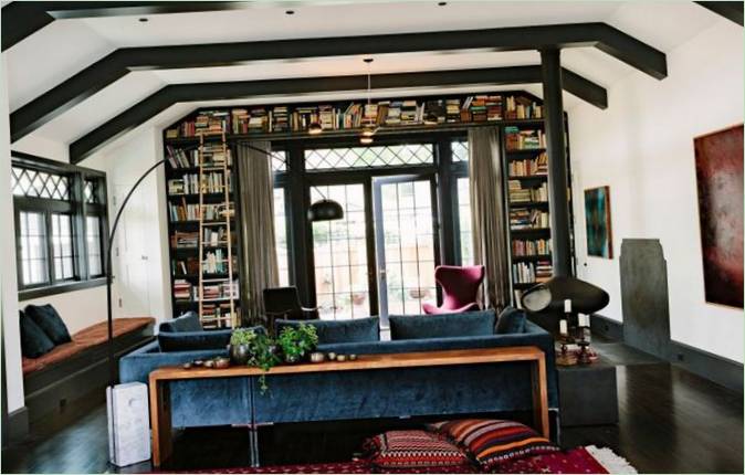 Bibliothèques dans une disposition en portique