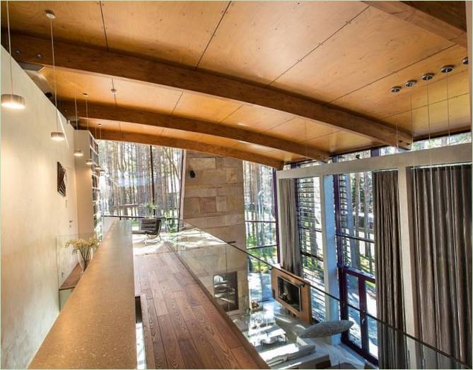 Le deuxième niveau d'une villa moderne d'Estebania en Estonie