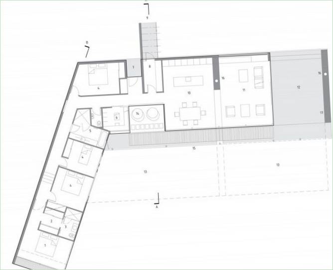 Le plan de la maison Brick Bay