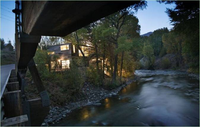 Intérieur de la résidence Piampiano par Studio B Architects, Woody Creek, Colorado, USA