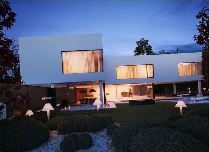 Cottage noir et blanc