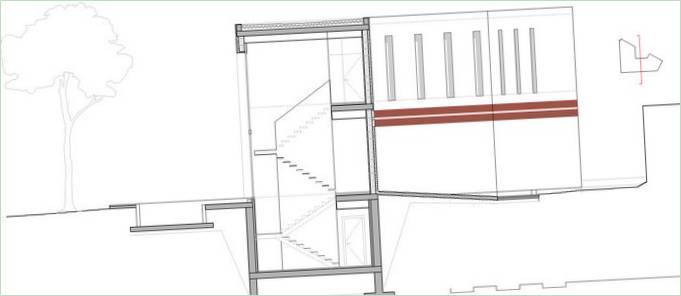 Schéma du plan d'étage de la résidence privée A House