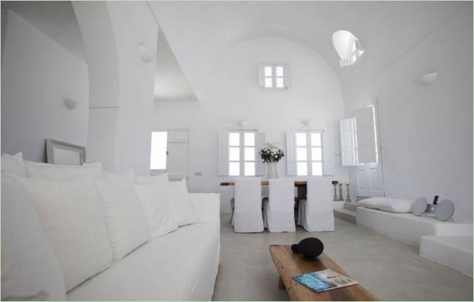 Aenaon, la villa blanche parfaite sur l'île de Santorin en Grèce