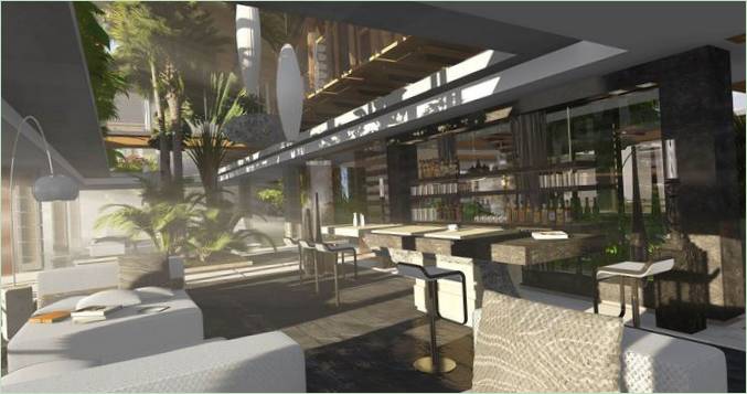 Bar à l'étage inférieur