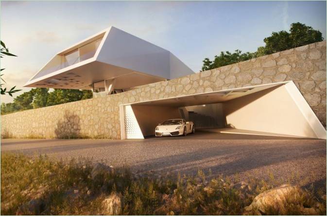Une maison de style moderne à Rhodes, en Grèce
