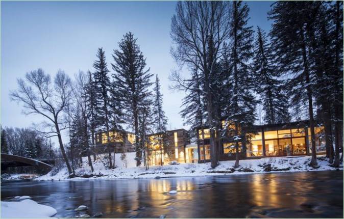 Intérieur de la résidence Piampiano par Studio B Architects, Woody Creek, Colorado, USA