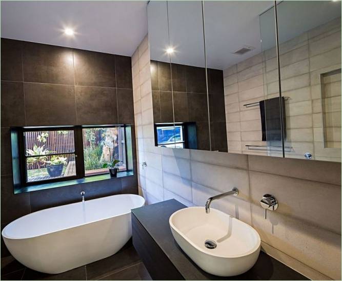 Salle de bain de la maison de luxe Elwood House à Victoria
