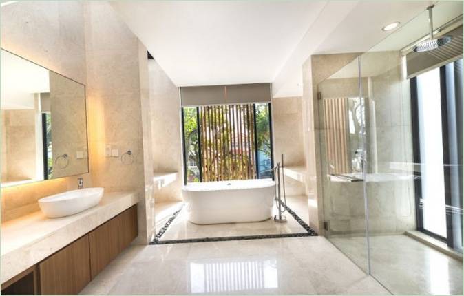 6 Mimosa Road maison de campagne Singapour conception de la salle de bain