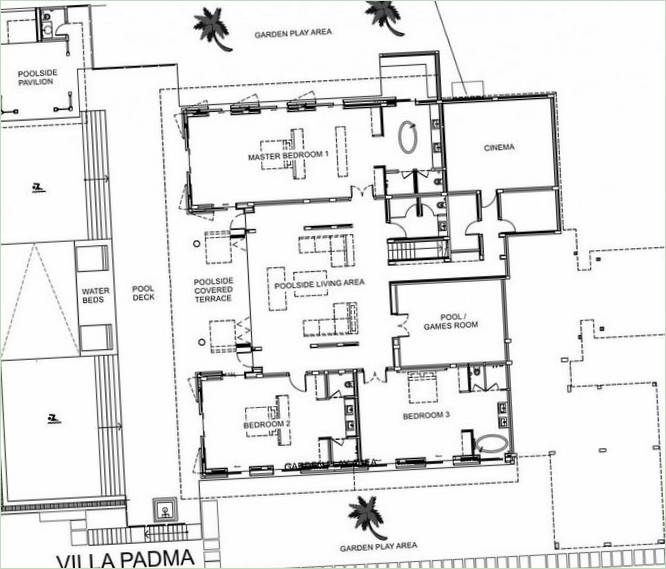 Plan de la Villa Padma