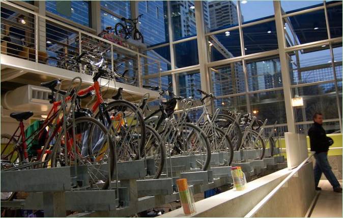 Un parking à vélos moderne