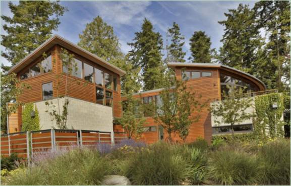 Une résidence solide et sûre Sunset Point par David Vandervort Architects à Seattle
