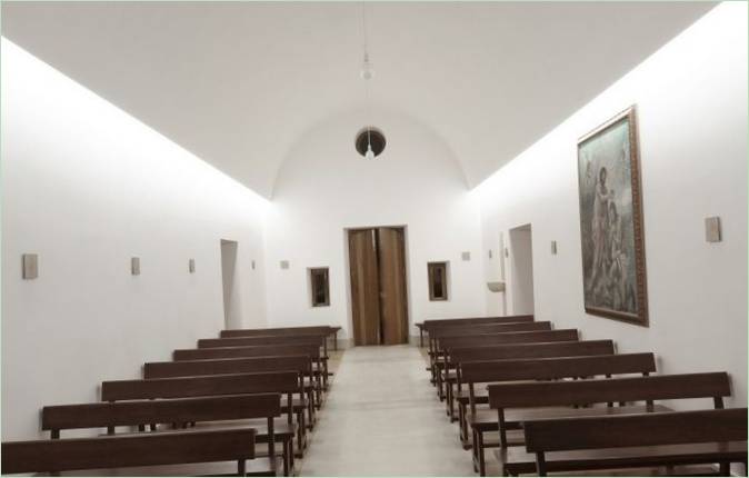 Aménagement intérieur de l'église de Capela