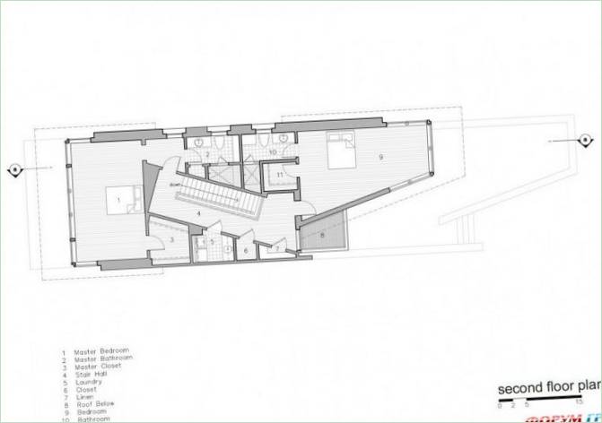 Projet d'un hôtel en cyprès à couches verticales avec vue sur l'océan