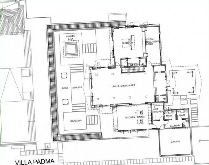 Plan de la Villa Padma