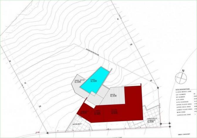 Plan de la maison de campagne Redcliffs House en Nouvelle-Zélande