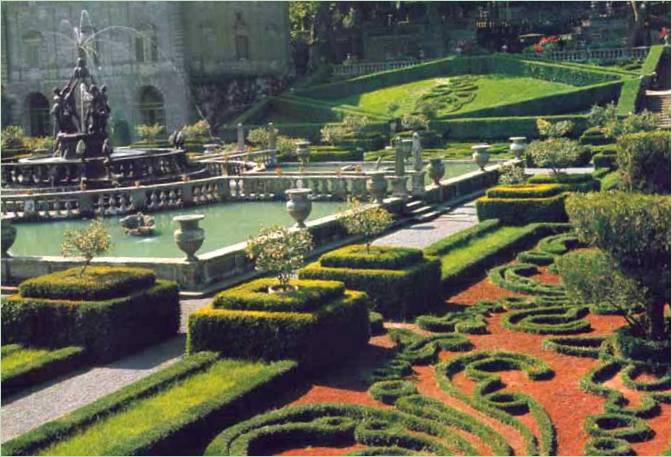 Le jardin de style palace