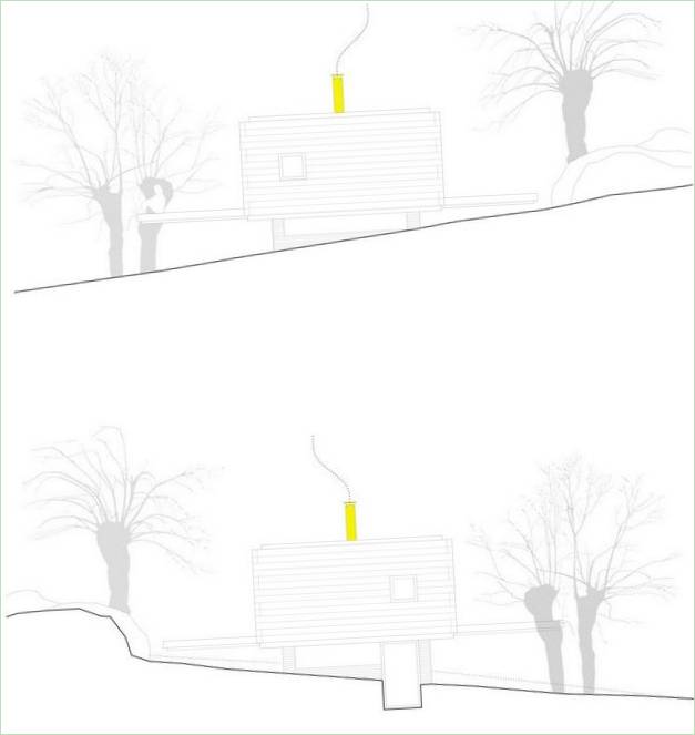 Plans d'étage d'une maison de campagne en bois