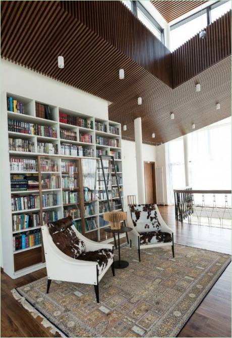 Bibliothèque dans le salon