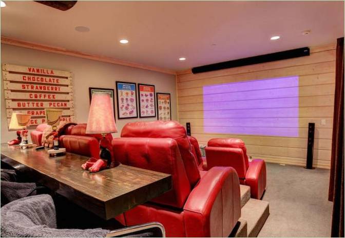 Le cinéma à domicile de la résidence de Park City dans l'Utah