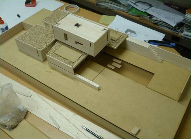 Modèle en bois de Bunker House en Argentine