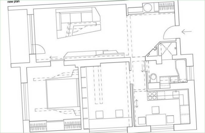 Plan de l'appartement blanc