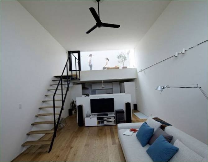 Design intérieur du salon de la maison Hiyoshi