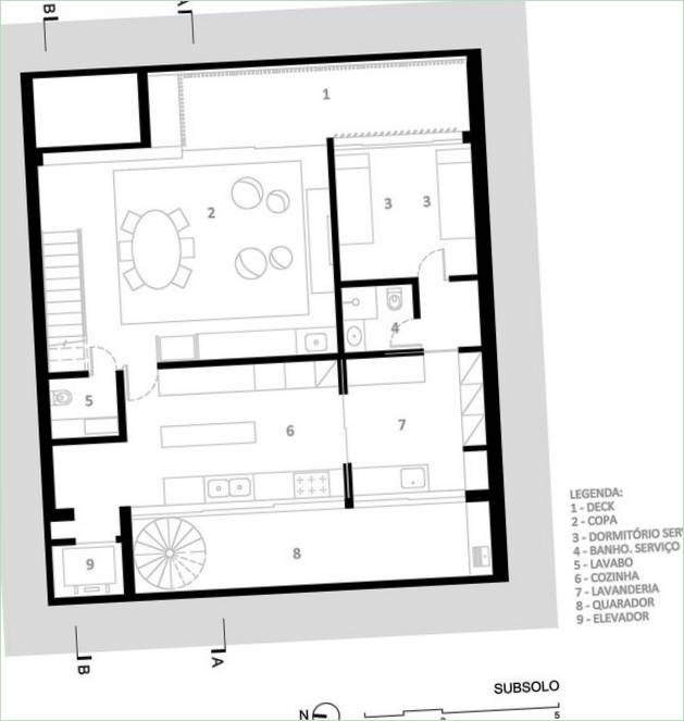 Plan de la maison privée 12×12
