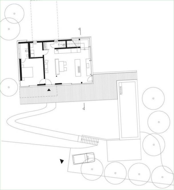 Maison vitrée en Autriche : schéma de principe