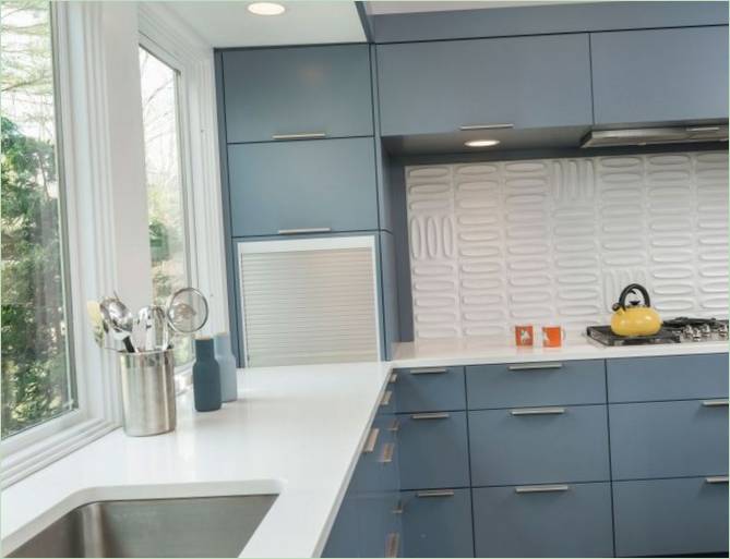 Cuisine d'une maison moderne dans le Massachusetts, USA