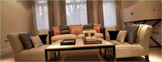 Le salon intérieur de la maison privée Hans Place