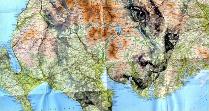 Portrait sur la carte